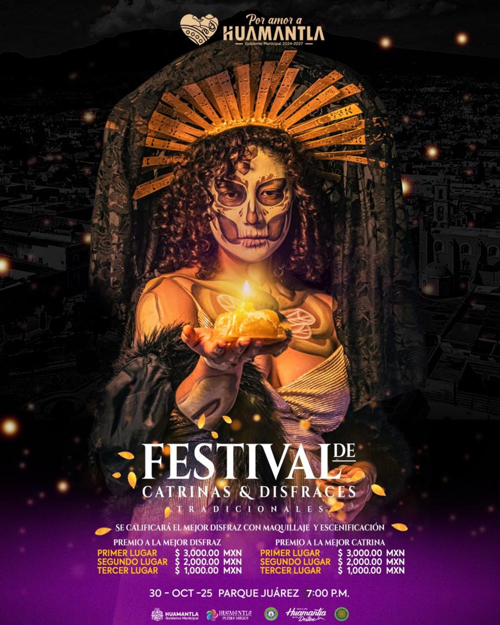 Invita el Ayuntamiento de Huamantla al Festival de Catrinas y Disfraces Tradicionales en el marco de ‘Vida Huamantla’